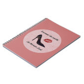 ピンク感動的レット女子リード ノートブック (左側)