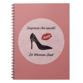 ピンク感動的レット女子リード ノートブック