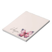 ピンク感動的赤面ホープ蝶 ノートパッド (回転)