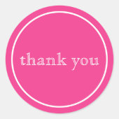 ピンク感謝していのクラシックラウンドのシール ラウンドシール (正面)