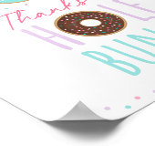 ピンク感謝していドナーAホールバンチ誕生日 ポスター (角)