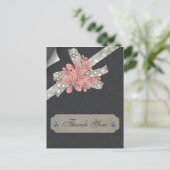 ピンク感謝していフローラユー ポストカード (スタンド正面)