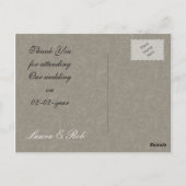 ピンク感謝していフローラユー ポストカード (裏面)