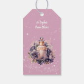 ピンク懐かしい豪華なメリークリスマス ギフトタグ (裏面)