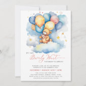 ピンク我々は愛らしい女の子の赤ちゃんシャワーを待つことができる 招待状 (正面)