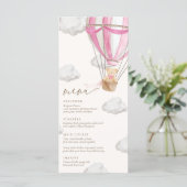 ピンク我々は赤ちゃんシャワーを待つことができる メニュー (スタンド正面)