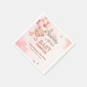 ピンク我々は赤ちゃんシャワー紙ナプキン待つことができる スタンダードカクテルナプキン (角)