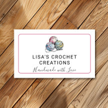 ピンク手作りラブクロシェ糸ボール小