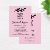 ピンク手作り手洗い説明書ソーシャルメディアロゴ (デスク)