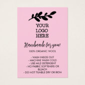 ピンク手作り手洗い説明書ソーシャルメディアロゴ (正面)