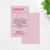 ピンク手作り手洗い説明書ソーシャルメディア (デスク)