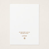 ピンク手書きタイポグラフィイヤリング表示カード (裏面)