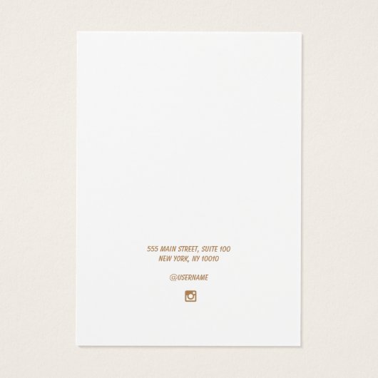 ピンク手書きタイポグラフィイヤリング表示カード (裏面)