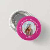 ピンク投票ホームカミングクイーンピンクHOCO写真 缶バッジ (正面&裏面)