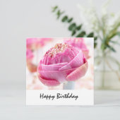 ピンク折り蓮の花の誕生日 シーズンカード (スタンド正面)
