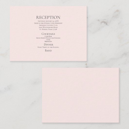 ピンク披露宴キャッシュ結婚バーのエンクロージャカード エンクロージャーカード (正面/裏面)