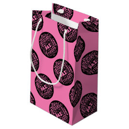 ピンク抱き枕の平和デザイン（複数言語） スモールペーパーバッグ