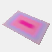 ピンク抽象化グラデーション ドアマット (アングル)