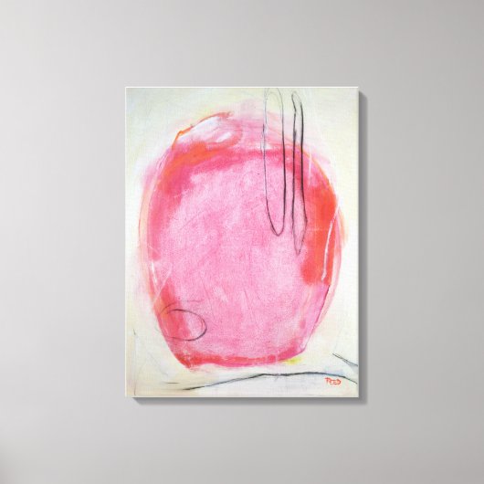 ピンク抽象芸術ア絵画ート キャンバスプリント (正面)