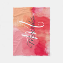 ピンク抽象芸術カスタム絞り染めモノグラム名スロー