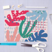 ピンク抽象芸術ティッシュペーパー 薄葉紙 (クラフト)