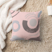 ピンク抽象芸術ドードル装飾用クッション クッション (ブランケット)