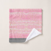 ピンク抽象芸術バスタオルセット バスタオルセット (ウォッシュタオル)