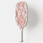 ピンク抽象芸術パターパーソナライズされたン ピックルボールラケット (左)