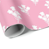 ピンク抽象芸術パターン紙 ラッピングペーパー (ロールコーナー)
