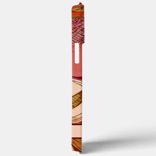 ピンク抽象芸術フローラカスタマイズ赤 Case-Mate iPhoneケース (裏面 / 右)