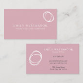 ピンク抽象芸術ミニマリストアートプロフェッショナル 名刺 (正面/裏面)
