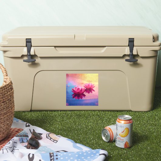 ピンク抽象芸術ロータス シール (クーラー)