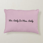 ピンク抽象芸術幾何八角形の円パターン アクセントクッション (裏面)