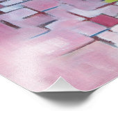 ピンク抽象芸術幾何学模様オリジナルアートオイルペインティング フォトプリント            (角)