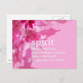 ピンク抽象芸術感動的スピリチュアル引用文 ポストカード (正面/裏面)