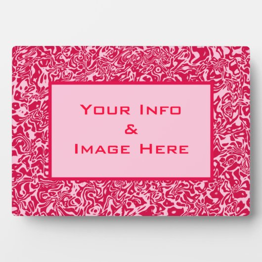 ピンク抽象芸術旋回フレーム フォトプラーク (正面)