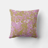 ピンク抽象芸術植物デザイン クッション (裏面)