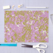 ピンク抽象芸術植物デザイン 薄葉紙 (クラフト)