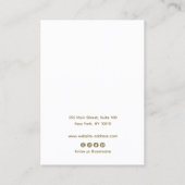 ピンク抽象芸術水彩植物葉のビジネスCa 名刺 (裏面)