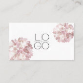 ピンク抽象芸術水彩花ロイヤリティカード 名刺 (裏面)