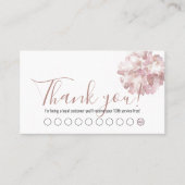 ピンク抽象芸術水彩花ロイヤリティカード 名刺 (正面)