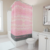 ピンク抽象芸術浴 シャワーカーテン (インサイチュ)