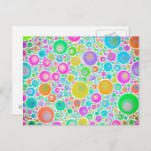 ピンク抽象芸術花園 ポストカード (正面/裏面)