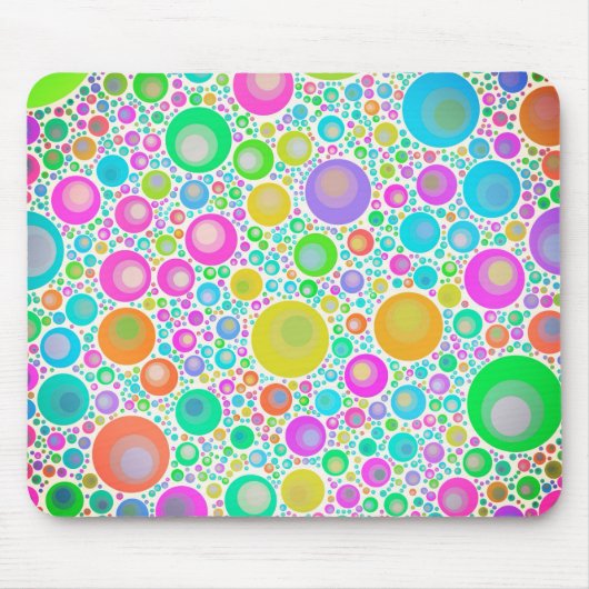 ピンク抽象芸術花園 マウスパッド (正面)