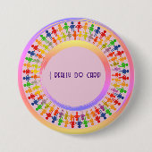 ピンク抽象芸術選挙運動カラフル 缶バッジ (正面)