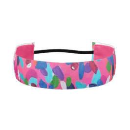 ピンク抽象芸術 アスレチックヘッドバンド