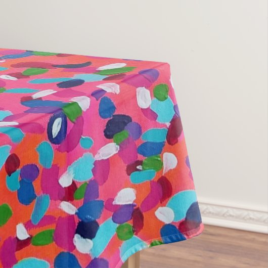 ピンク抽象芸術 テーブルクロス (インサイチュ)