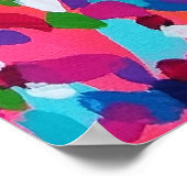 ピンク抽象芸術 ポスター (角)