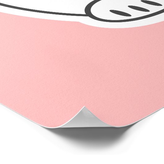 ピンク招き猫 ポスター (角)