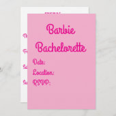 ピンク招待状 招待状 (正面/裏面)